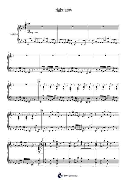 right now Sheet Music by undefined-Arr.Bradfred Copsweet