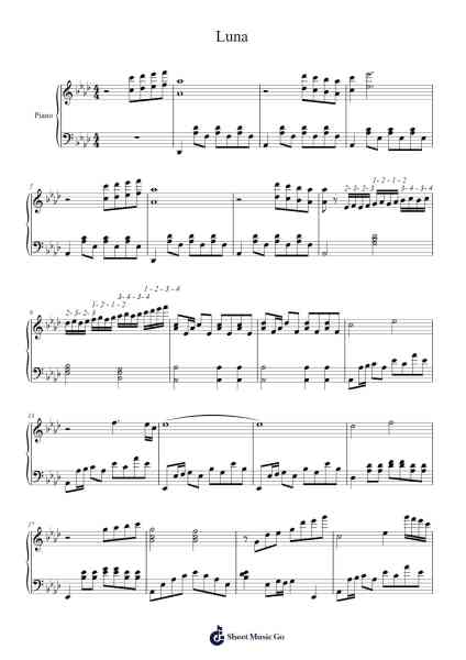 Luna Sheet Music by Francisco Quesada-Arr.Louiste