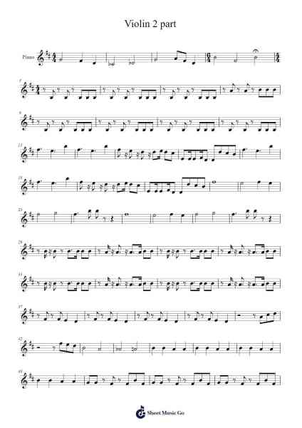 Violin 2 part Sheet Music by undefined-Arr.Leighborn
