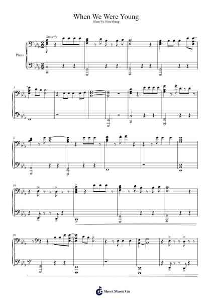 When We Were Young Sheet Music by undefined-Arr.Denre
