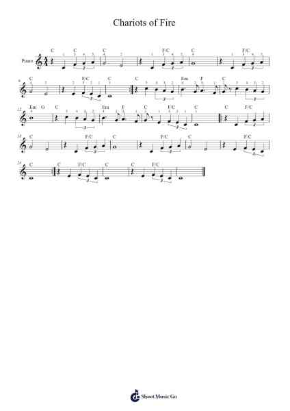 Chariots of Fire Sheet Music by Vangelis-Arr.Vindiah Jeanvis