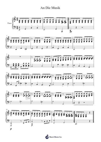An Die Musik Sheet Music by Franz Schubert-Arr.Springqe