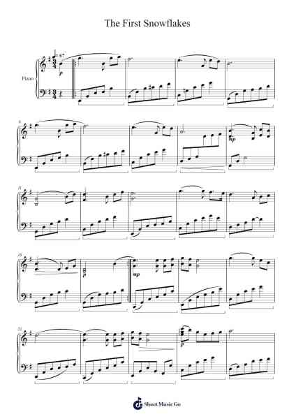 The First Snowflakes Sheet Music by undefined-Arr.Noahsweet
