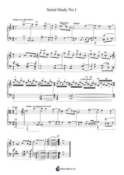 Serial Study No.1 Sheet Music by Humerid Birdglan-Arr.Crailynn Rodlan