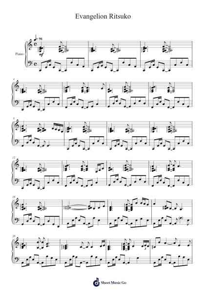 Evangelion Ritsuko Sheet Music by Shiro Sagisu-Arr.Leolop Faypys