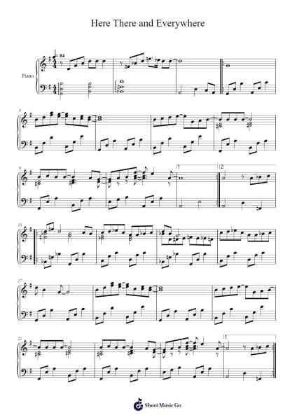 Here There and Everywhere Sheet Music by Paul McCartney-Arr.Chamberg