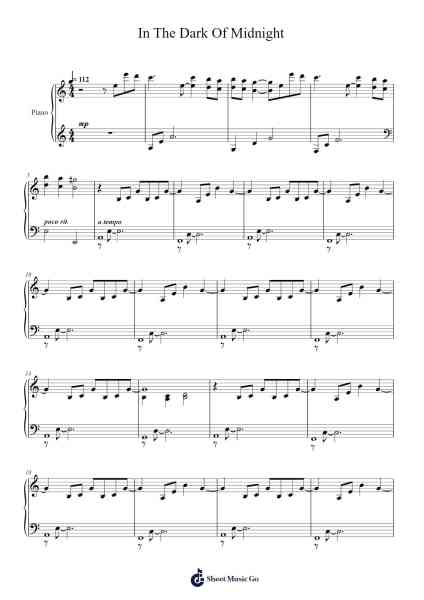 In The Dark Of Midnight Sheet Music by Andy Beck-Arr.Fieldtein