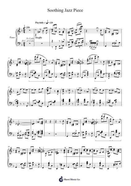 Soothing Jazz Piece Sheet Music by undefined-Arr.Sigjeff