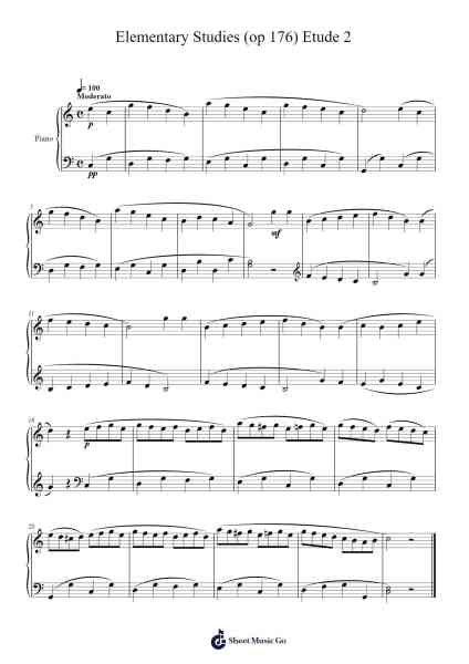 Elementary Studies, Op. 176: Etude No. 2 Sheet Music by Jean-Baptiste Duvernoy-Arr.Wildmy