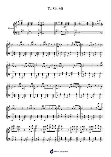 Tu Sin Mi Sheet Music by Dread Mar I-Arr.Yorkkim