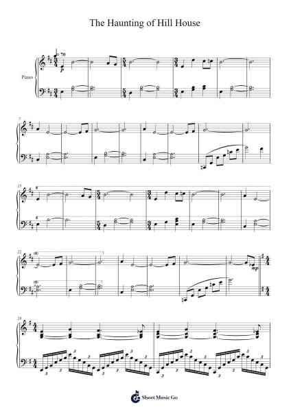 The Haunting of Hill House / Bly Manor Sheet Music by The Newton Brothers-Arr.Dickbryce Biien