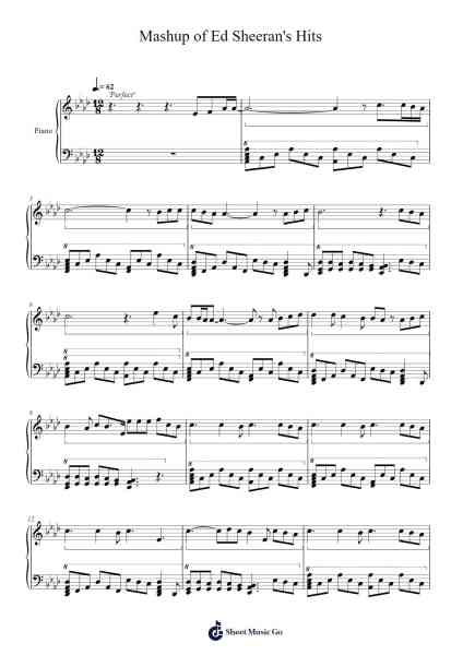 Mashup of Ed Sheeran's Hits Sheet Music by Ed Sheeran-Arr.Wildjack
