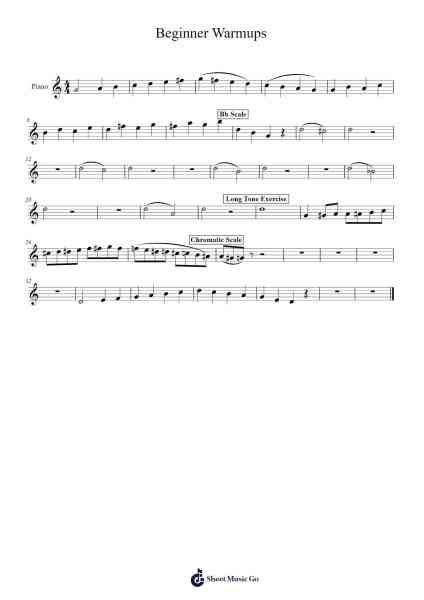 Beginner Warmups Sheet Music by Mason Thompson-Arr.Philbey Mangrant