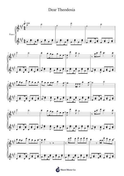Dear Theodosia Sheet Music by Lin-Manuel Miranda-Arr.Bosdric