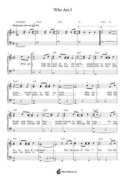 Who Am I 악보 Casting Crowns - 편곡 Jamesstone