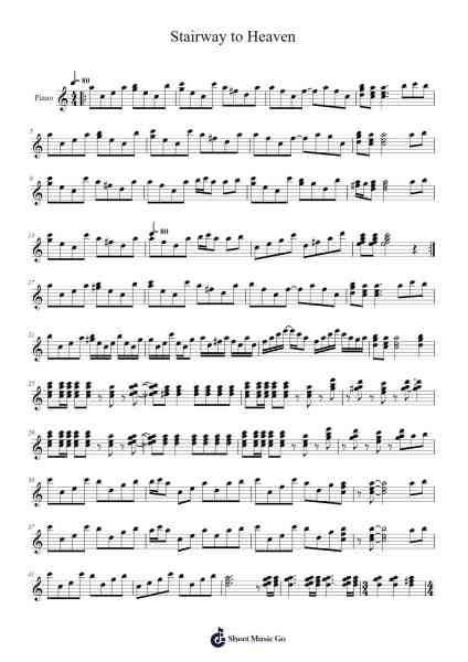 Stairway to Heaven Sheet Music by Led Zeppelin-Arr.Franling Godrwood
