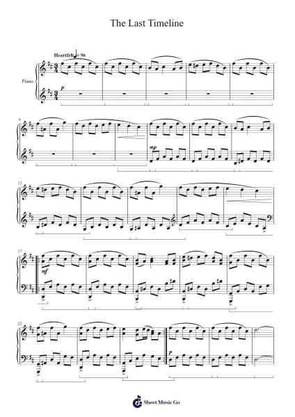 The Last Timeline - An Undertale Piano Medley Sheet Music by Toby "Radiation" Fox/Kyle van Wiltenburg-Arr.Gemgene