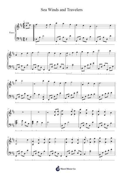 Sea Winds and Travelers Sheet Music by Takeru Kanazaki-Arr.Runiel Faulktave