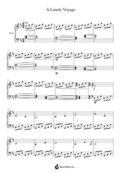 A Lonely Voyage Sheet Music by Yenid Mickvian-Arr.Graynix Johncarr