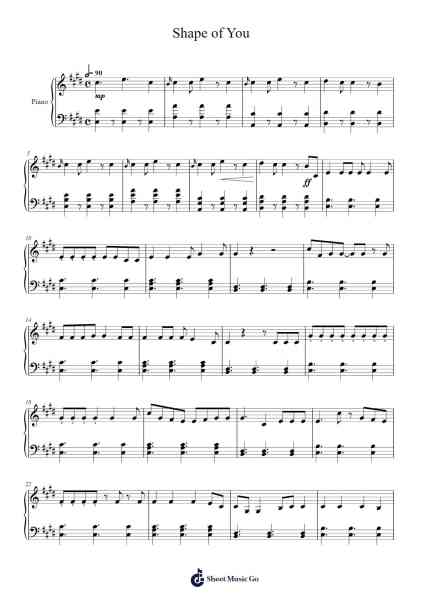 Shape of You Sheet Music by gabe12lol-Arr.Mikejay Croftges