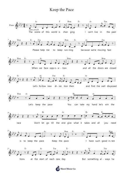 Keep the Pace Sheet Music by undefined-Arr.Louisen Jusine