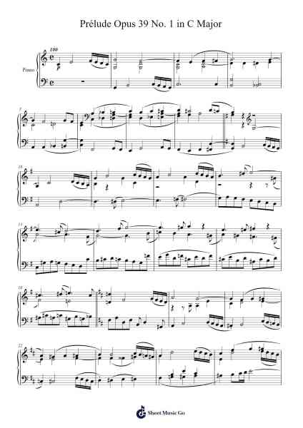 Prélude Opus 39 No. 1 in C Major Sheet Music by Ludwig van Beethoven-Arr.Haletra Kimstone
