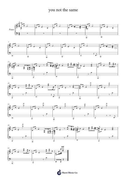 you not the same Sheet Music by tilekid-Arr.Readerae