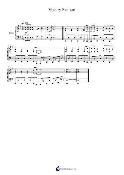Victory Fanfare Sheet Music by Nobuo Uematsu-Arr.Fasthue