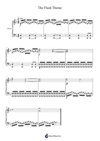 The Flash Theme Sheet Music by Blake Neely-Arr.Jannuel Graceche