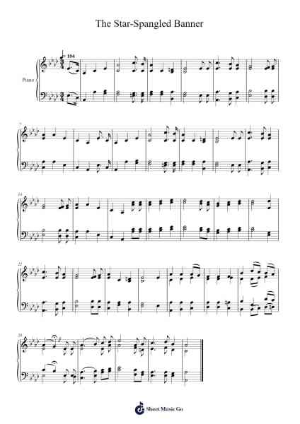 The Star-Spangled Banner Sheet Music by Francis Scott Key/John Stafford Smith-Arr.Norgiles