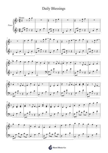 Daily Blessings Sheet Music by undefined-Arr.Shellay