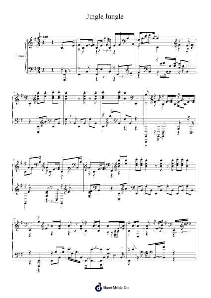 Jingle Jungle Sheet Music by Roxannise-Arr.Himorse