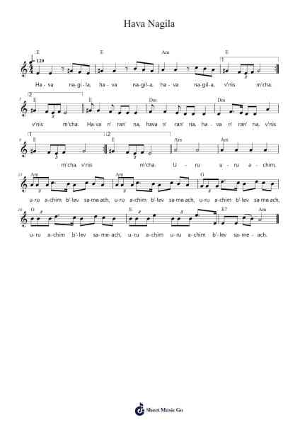 Hava Nagila Sheet Music by Traditional-Arr.Whittrine Pruham