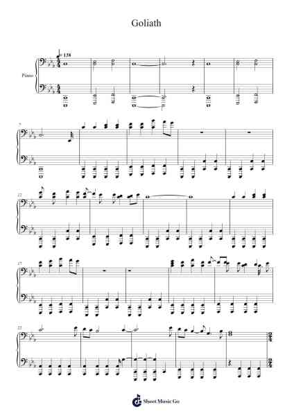 Goliath Sheet Music by Woodkid-Arr.Ldad Jeanvan