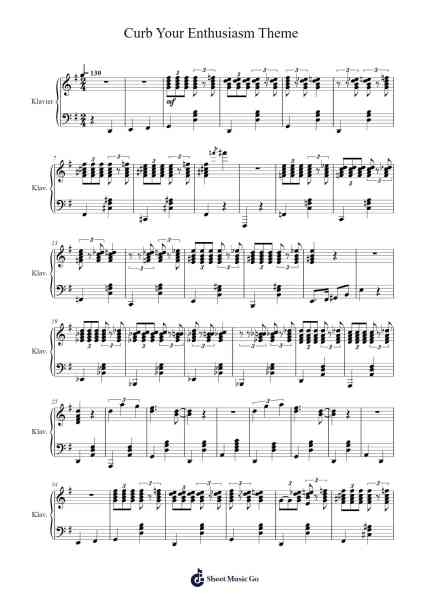 Curb Your Enthusiasm Theme Sheet Music by Luciano Michelini-Arr.Myrxia Frankpound