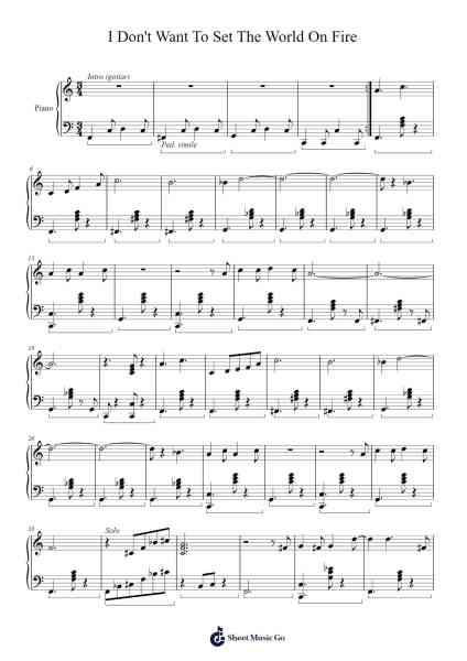 I Don't Want to Set the World on Fire Sheet Music by The Ink Spots-Arr.Gwensen