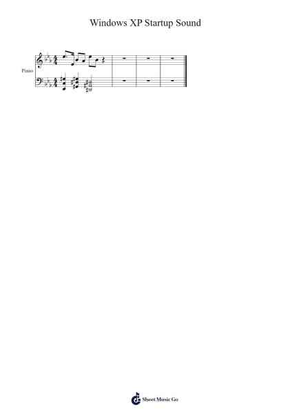 Windows XP Startup Sound Sheet Music by Bill Gates-Arr.Chandys Jehan