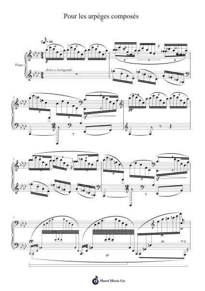 Pour les arpèges composés - Étude No. 11 Sheet Music by Claude Debussy-Arr.Chrisver