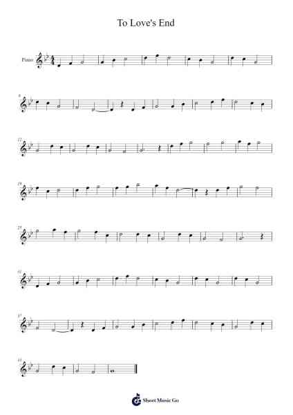 To Love's End Sheet Music by Kaoru Wada-Arr.Junechad