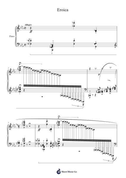 Eroica from Transcendental Études Sheet Music by Franz Liszt-Arr.Gosnix