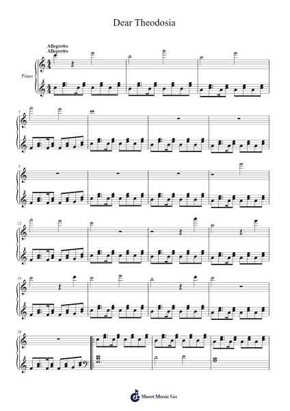 Dear Theodosia Sheet Music by Leslie Odom Jr.-Arr.Vioo'neil