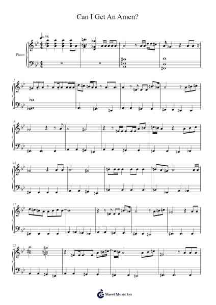Can I Get An Amen? Sheet Music by The Cast Of RuPaul's Drag Race Season 5-Arr.Jamesstone