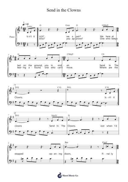 Send in the Clowns Sheet Music by Stephen Sondheim-Arr.Blybohm