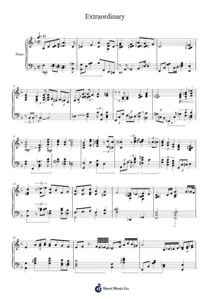 Extraordinary Sheet Music by Matt Christensen-Arr.Sodwight
