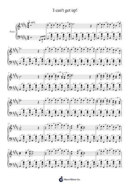 I can't get up! Sheet Music by undefined-Arr.Montbrook