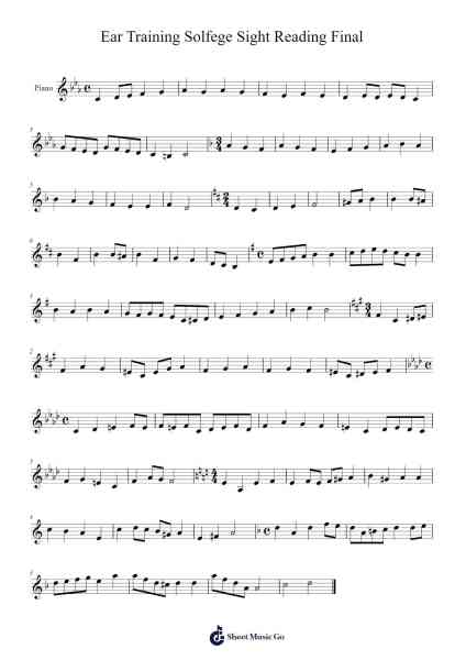 Ear Training Solfege Sight Reading Final Sheet Music by Akisej-Arr.Denre