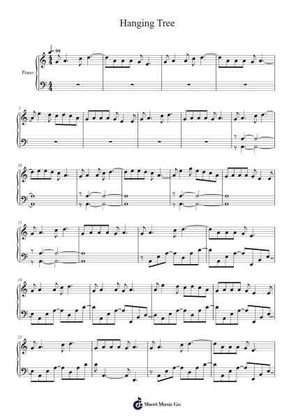 Hanging Tree Sheet Music by undefined-Arr.Blycarr