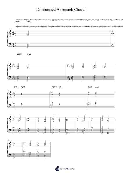 Other Chromatic Harmony: Diminished Approach Chords Sheet Music by Marc Sabatella-Arr.Gaildie Tedn