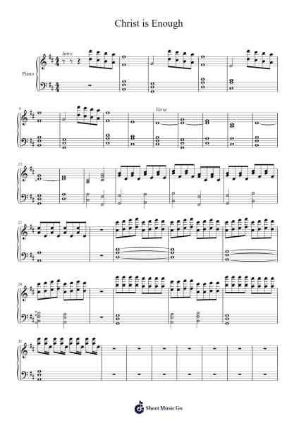Christ is Enough Sheet Music by Hillsong-Arr.Peathew Odeshua