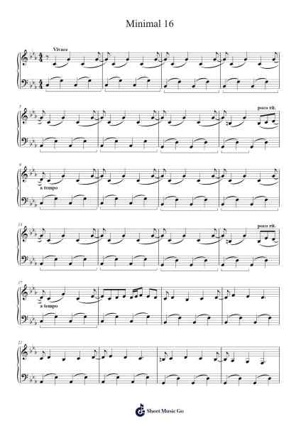 Minimal 16 Sheet Music by Aussan-Arr.Hubpir